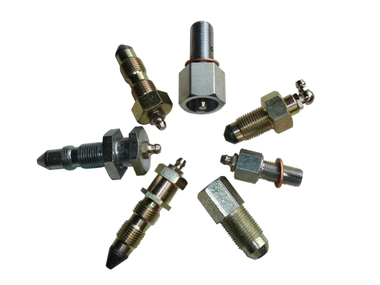 Excavator track adjuster grease nipples