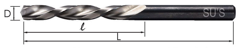 Left Hand Helix Straight Shank HSE Twist Drills Long Flute - LD-155 TAIWAN SU'S Drill