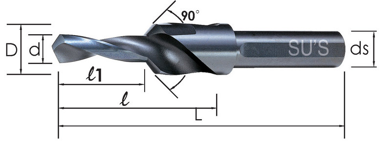 Sink & Step Drills For Screw Thread-90 degrees ˚- TAIWAN SU'S Drill