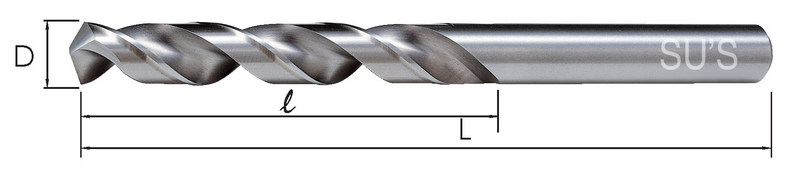U-111 Cobalt HSS Straight Shank Twist Drills For Stainless Steel 