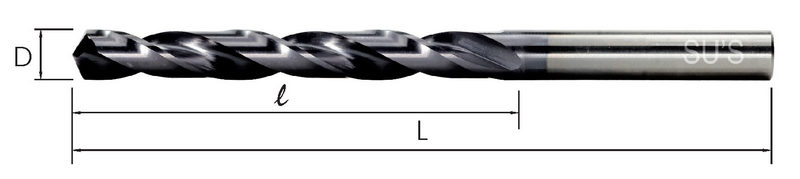 TiAlN Solid Carbide Straight Shank Drills -WD-1731- TAIWAN SU'S Drill