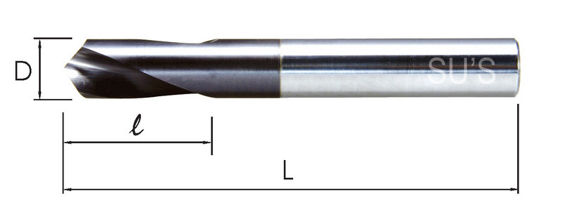 TiAlN Solid Carbide NC Spotting Drills-90 degrees -TiAlN 90°