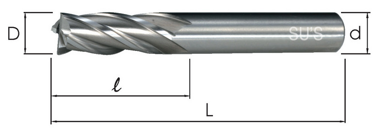 HSE End Mills-4 Flutes - Taiwan SU'S End mill