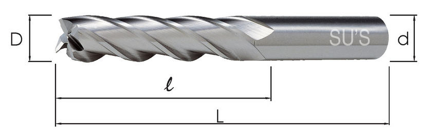 HSE End Mills-Long 4 Flutes - TAIWAN SU'S HSE End Mills-Long 4 Flutes - TAIWAN SU'S