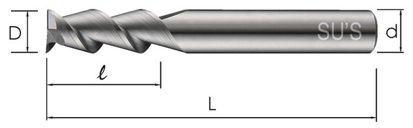 Micro Grain Carbide for Aluminum Alloy Processing End Mills-2 Flutes _ WE-4231 