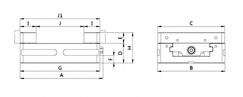 BIG OPEN 5-AXIS PRECISION VISE FAV-220 & FAV-280 Sectional view Specification