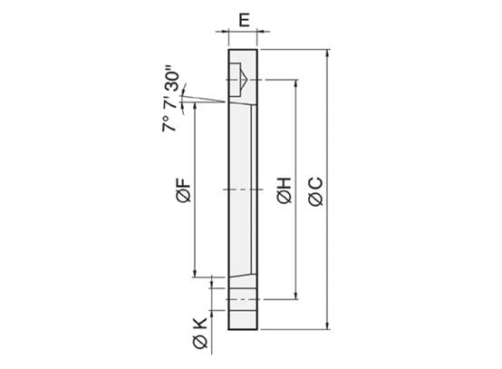 Mounting adapter on short taper spindle noses DIN55026 TYPE1