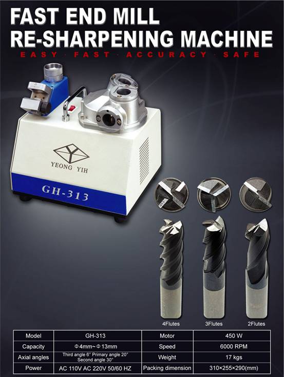 End Mill Re-sharping Machine GH-413 GH1225