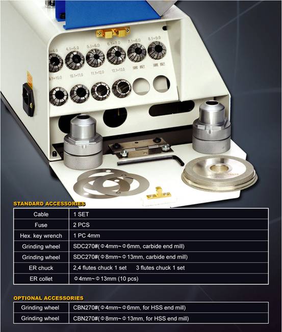 End Mill Re-sharping Machine GH-413 GH1225