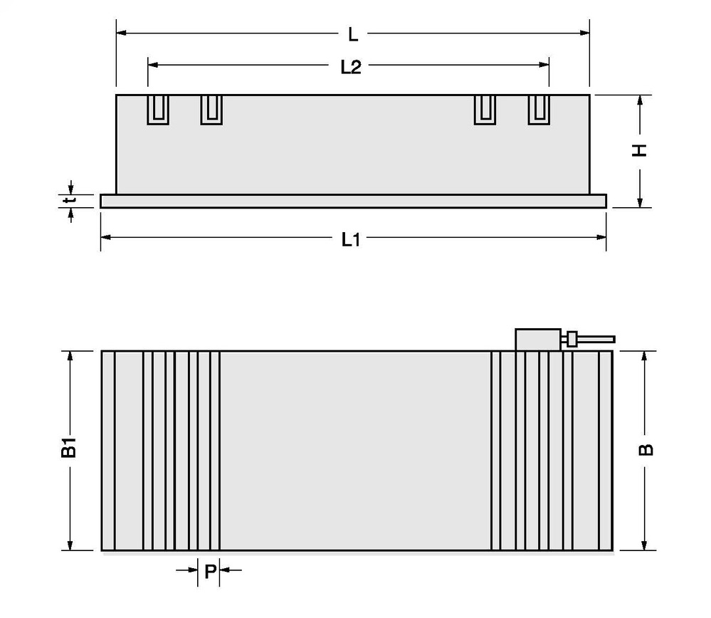 Powerful Electromagnetic Chuck Sectional view Powerful Electromagnetic Chuck Sectional view