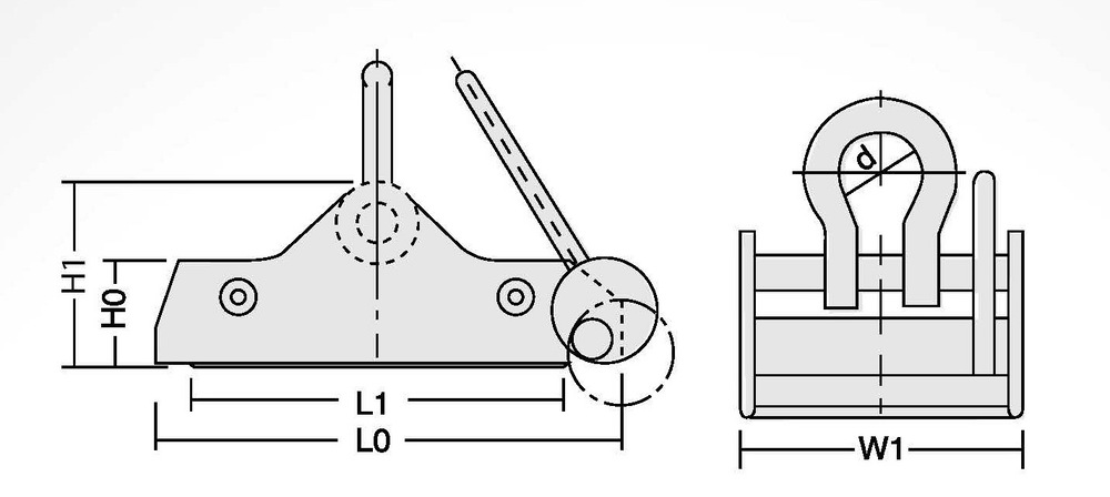 Cam Type Permanent Magnetic Lifter Sectional viewGP Type