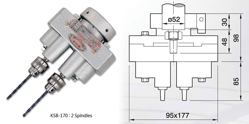 KSB-170 : 2 Spindles Multiple Spindle Head